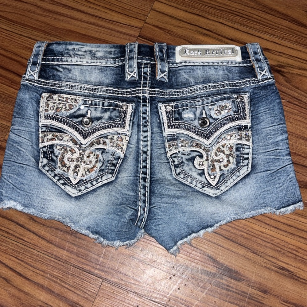 Rock Revival Shorts with Embellished Back Pockets Size 26